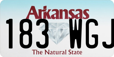 AR license plate 183WGJ