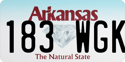 AR license plate 183WGK