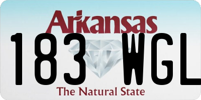 AR license plate 183WGL