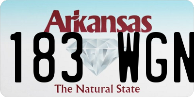 AR license plate 183WGN
