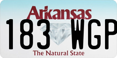 AR license plate 183WGP