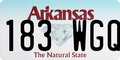 AR license plate 183WGQ