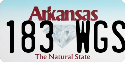 AR license plate 183WGS