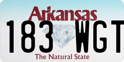 AR license plate 183WGT