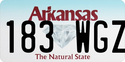 AR license plate 183WGZ
