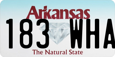 AR license plate 183WHA