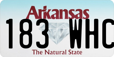 AR license plate 183WHC