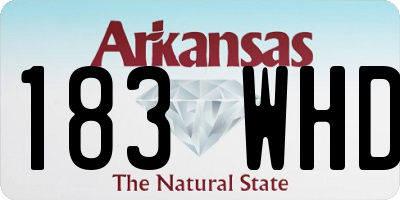 AR license plate 183WHD