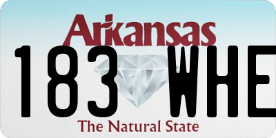 AR license plate 183WHE