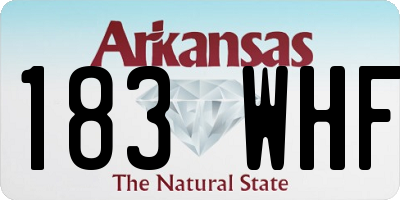 AR license plate 183WHF