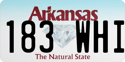 AR license plate 183WHI