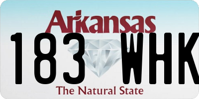 AR license plate 183WHK