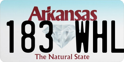 AR license plate 183WHL