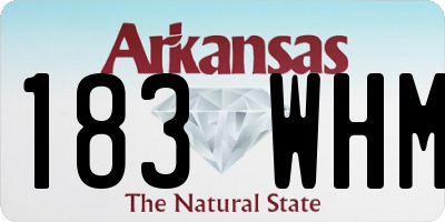 AR license plate 183WHM