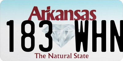 AR license plate 183WHN