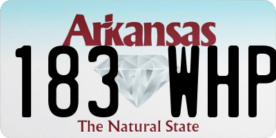 AR license plate 183WHP