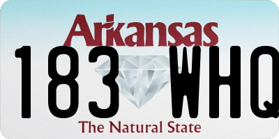 AR license plate 183WHQ