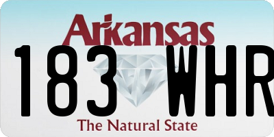 AR license plate 183WHR
