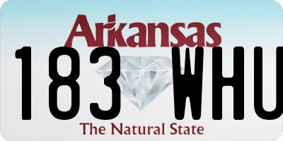 AR license plate 183WHU