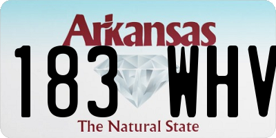 AR license plate 183WHV