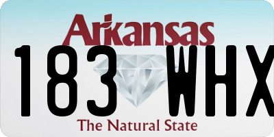 AR license plate 183WHX