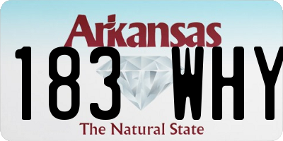 AR license plate 183WHY