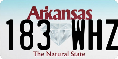 AR license plate 183WHZ