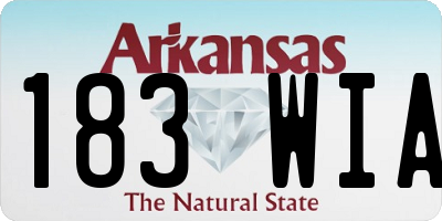 AR license plate 183WIA