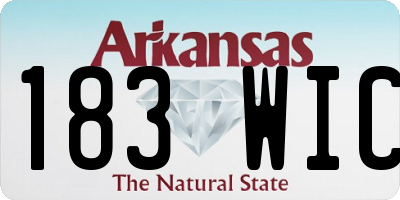 AR license plate 183WIC