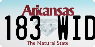 AR license plate 183WID