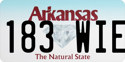 AR license plate 183WIE