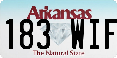 AR license plate 183WIF