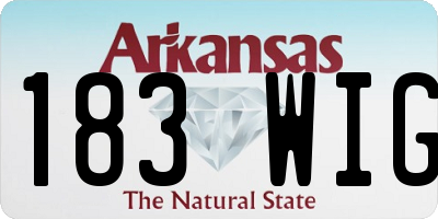 AR license plate 183WIG