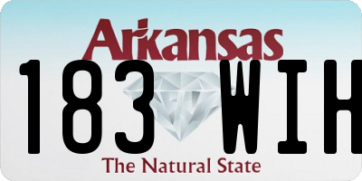 AR license plate 183WIH