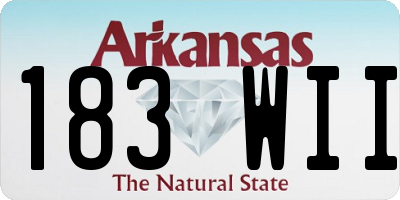 AR license plate 183WII