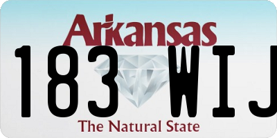 AR license plate 183WIJ