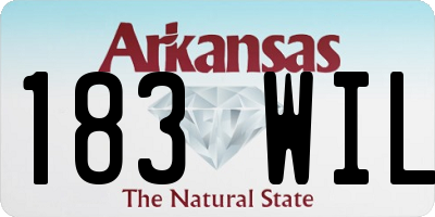 AR license plate 183WIL