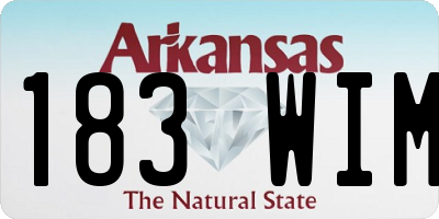AR license plate 183WIM