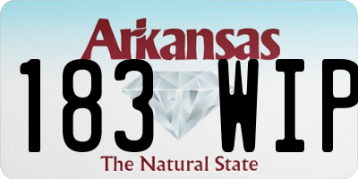 AR license plate 183WIP