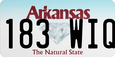 AR license plate 183WIQ