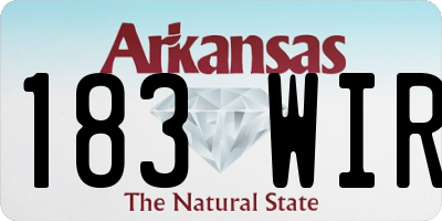 AR license plate 183WIR