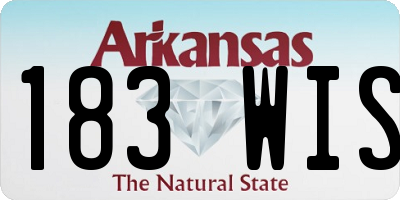 AR license plate 183WIS