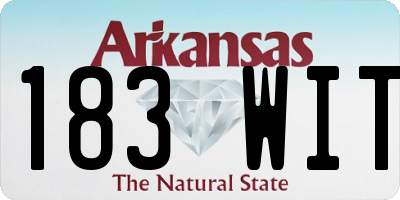 AR license plate 183WIT