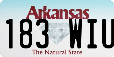AR license plate 183WIU