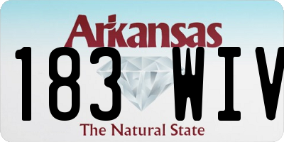 AR license plate 183WIV