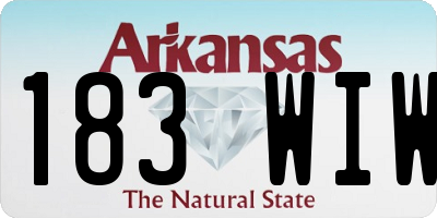 AR license plate 183WIW