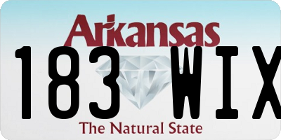 AR license plate 183WIX