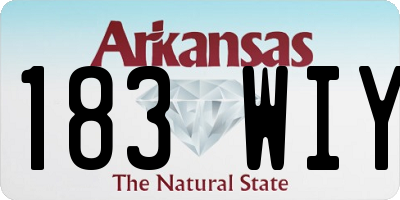 AR license plate 183WIY