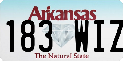 AR license plate 183WIZ