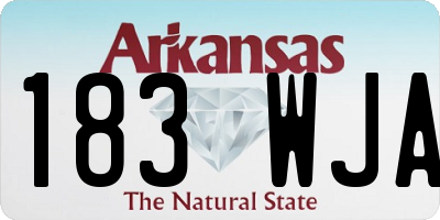 AR license plate 183WJA